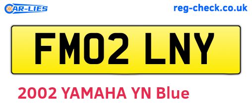 FM02LNY are the vehicle registration plates.