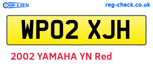 WP02XJH are the vehicle registration plates.
