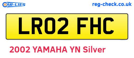 LR02FHC are the vehicle registration plates.