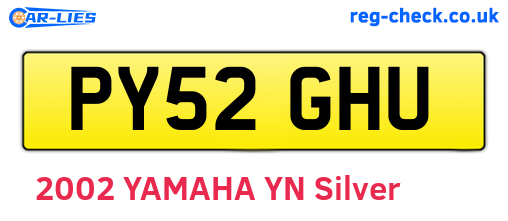 PY52GHU are the vehicle registration plates.