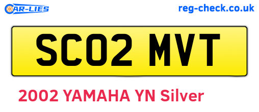 SC02MVT are the vehicle registration plates.