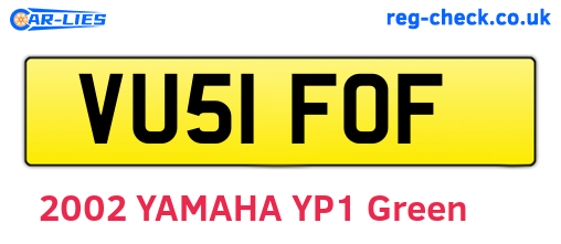 VU51FOF are the vehicle registration plates.