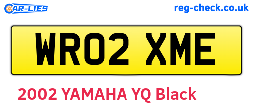 WR02XME are the vehicle registration plates.