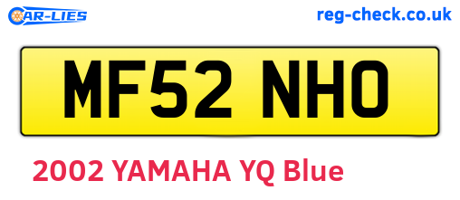 MF52NHO are the vehicle registration plates.