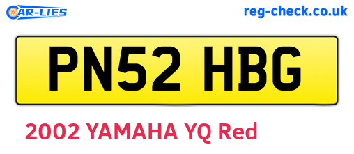 PN52HBG are the vehicle registration plates.