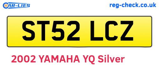 ST52LCZ are the vehicle registration plates.