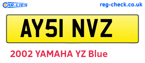 AY51NVZ are the vehicle registration plates.