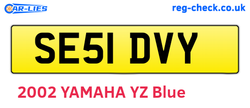 SE51DVY are the vehicle registration plates.
