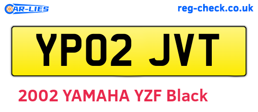 YP02JVT are the vehicle registration plates.