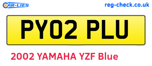 PY02PLU are the vehicle registration plates.