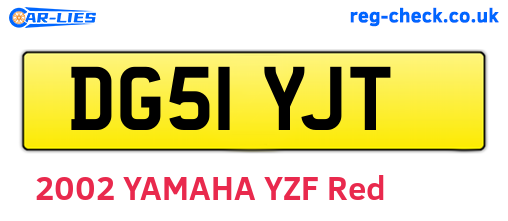 DG51YJT are the vehicle registration plates.