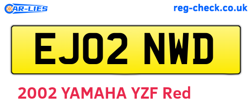 EJ02NWD are the vehicle registration plates.