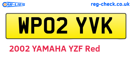 WP02YVK are the vehicle registration plates.