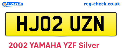 HJ02UZN are the vehicle registration plates.