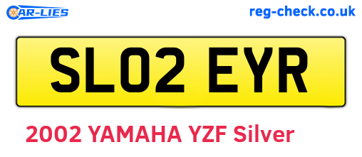SL02EYR are the vehicle registration plates.