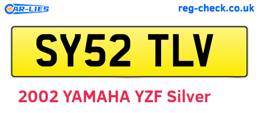 SY52TLV are the vehicle registration plates.