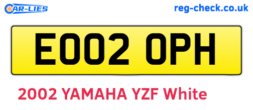 EO02OPH are the vehicle registration plates.