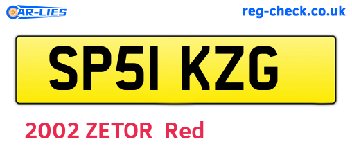 SP51KZG are the vehicle registration plates.