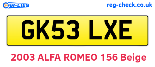 GK53LXE are the vehicle registration plates.