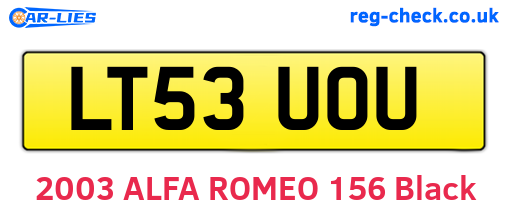 LT53UOU are the vehicle registration plates.