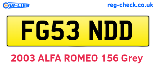 FG53NDD are the vehicle registration plates.