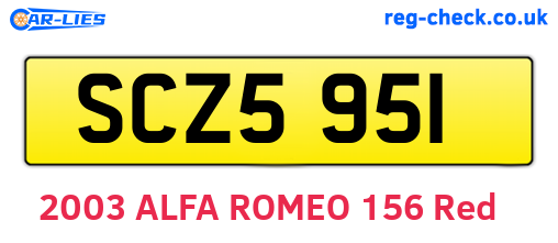 SCZ5951 are the vehicle registration plates.