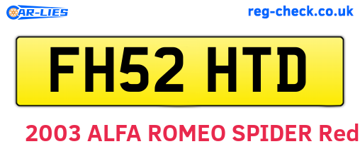 FH52HTD are the vehicle registration plates.