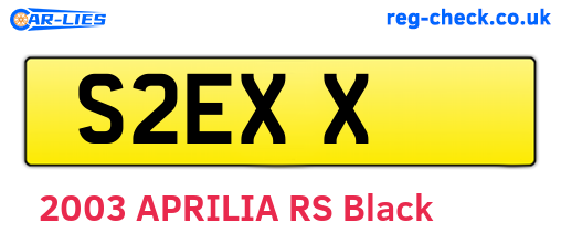 S2EXX are the vehicle registration plates.