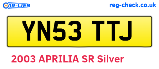 YN53TTJ are the vehicle registration plates.
