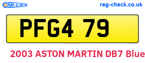 PFG479 are the vehicle registration plates.