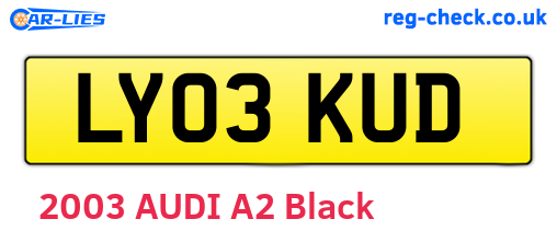 LY03KUD are the vehicle registration plates.