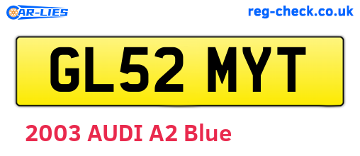GL52MYT are the vehicle registration plates.
