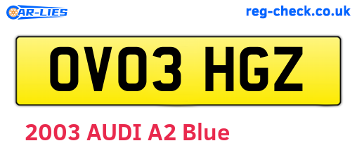 OV03HGZ are the vehicle registration plates.