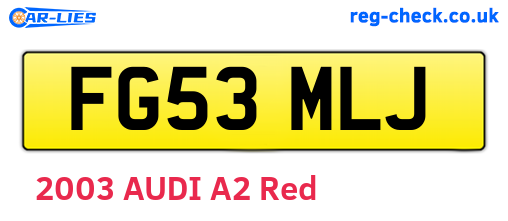 FG53MLJ are the vehicle registration plates.