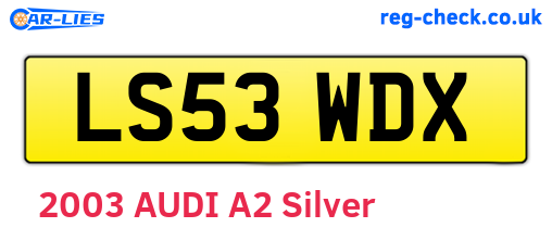 LS53WDX are the vehicle registration plates.