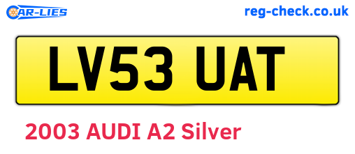 LV53UAT are the vehicle registration plates.