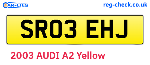 SR03EHJ are the vehicle registration plates.