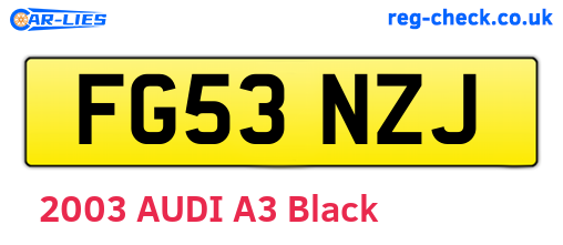 FG53NZJ are the vehicle registration plates.
