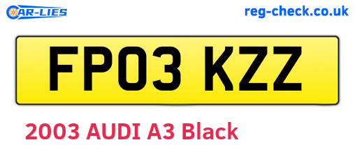 FP03KZZ are the vehicle registration plates.