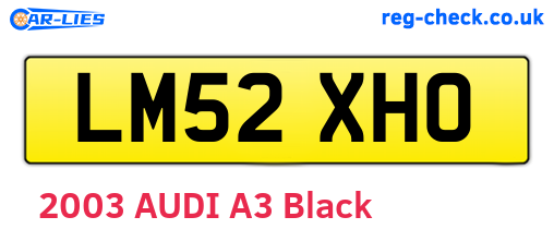 LM52XHO are the vehicle registration plates.