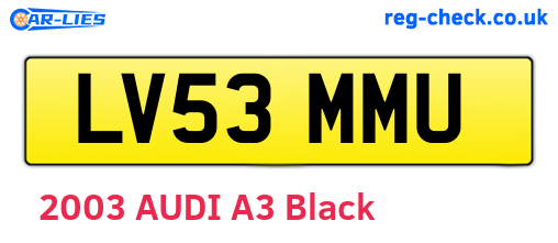 LV53MMU are the vehicle registration plates.