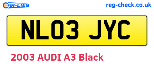 NL03JYC are the vehicle registration plates.