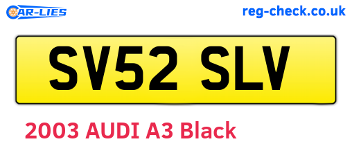 SV52SLV are the vehicle registration plates.