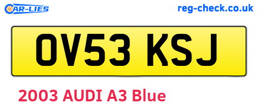 OV53KSJ are the vehicle registration plates.