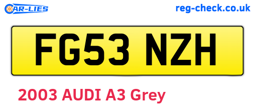 FG53NZH are the vehicle registration plates.