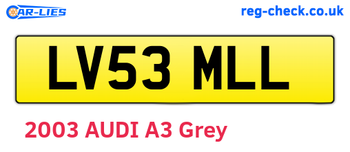 LV53MLL are the vehicle registration plates.