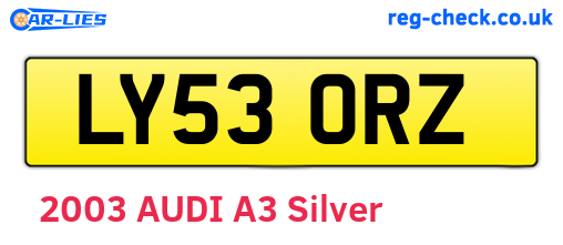 LY53ORZ are the vehicle registration plates.