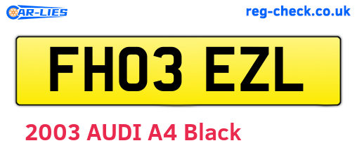 FH03EZL are the vehicle registration plates.