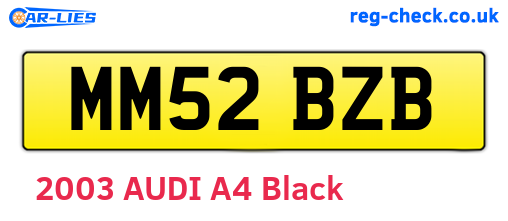 MM52BZB are the vehicle registration plates.