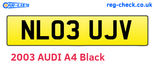 NL03UJV are the vehicle registration plates.